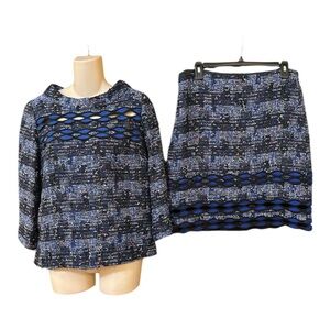 Carlisle Chloe Tweed Sweater 2 Piece Suit Size 10 and 12